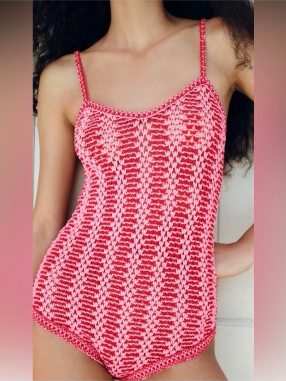 Zara Knit Crochet Bodysuit